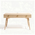 Scrivania in legno chiaro con 3 cassetti 120 x 60 x 75cm
