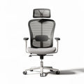 Sedia da ufficio ergonomica con schienale in rete nera e seduta grigia 60 x 60 x 120cm