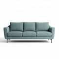 Divano moderno in tessuto blu 200 x 90 x 85cm con cuscini sfoderabili