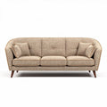 Divano in tessuto beige con cuscini inclusi dimensioni 210 x 90 x 85cm