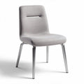 Sedia in tessuto grigio con struttura in metallo 45 x 50 x 85cm