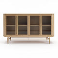 Mobiletto in legno di rovere con ante in vetro 120 x 40 x 70cm